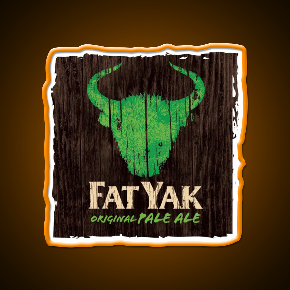 Fat Yak Logo Beer Bar Decor Led Neon Sign Wall Art Rgb Color - LED neon sign view 6