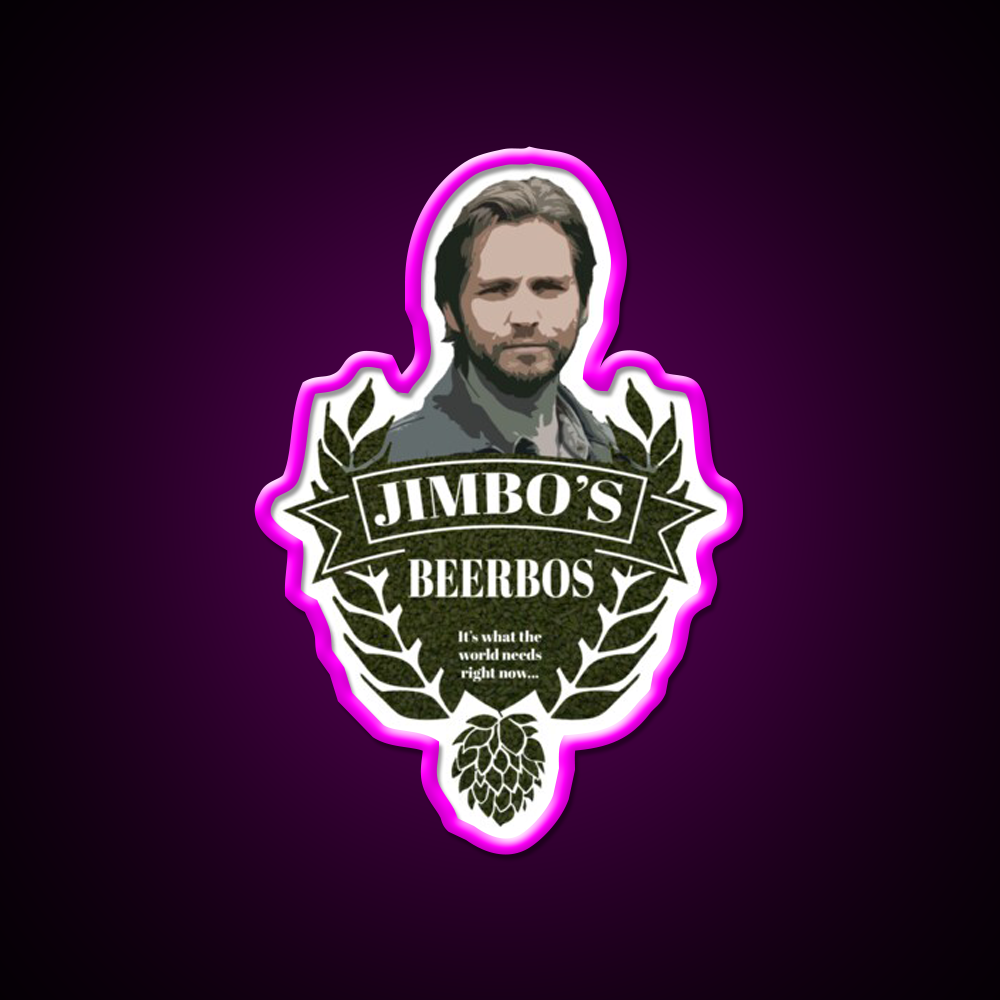 Fear The Walking Dead Jimbos Beerbos Aaron Beer Bar Decor Led Neon Sign Rgb Color - Neon sign mounted on wall in room