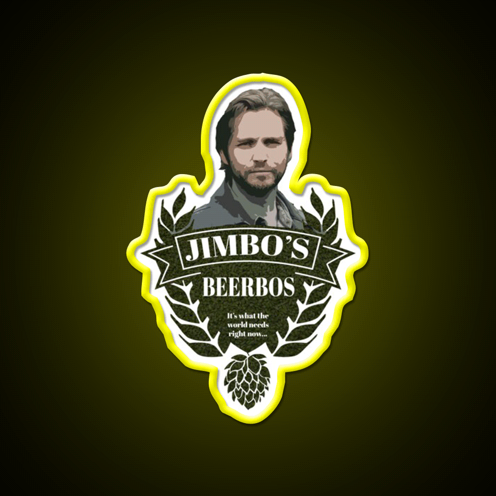 Fear The Walking Dead Jimbos Beerbos Aaron Beer Bar Decor Led Neon Sign Rgb Color - Custom LED neon sign front view