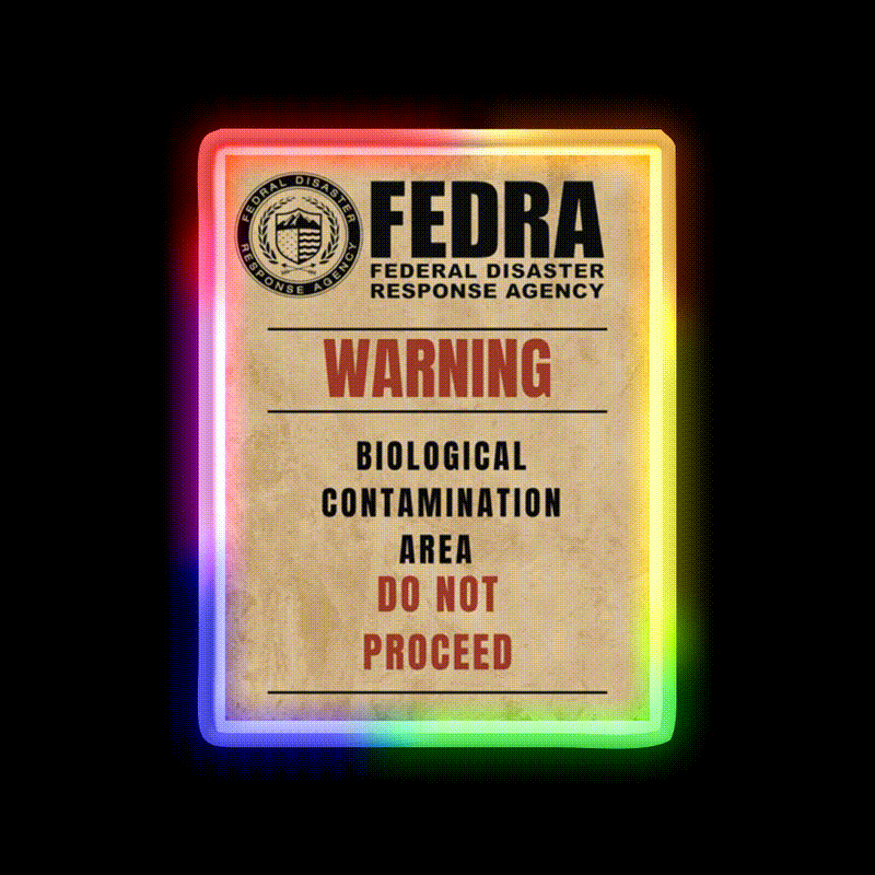 Fedra Tlou Biological Contamination Area Whiskey Drink Bar Led Neon Sign Rgb Color
