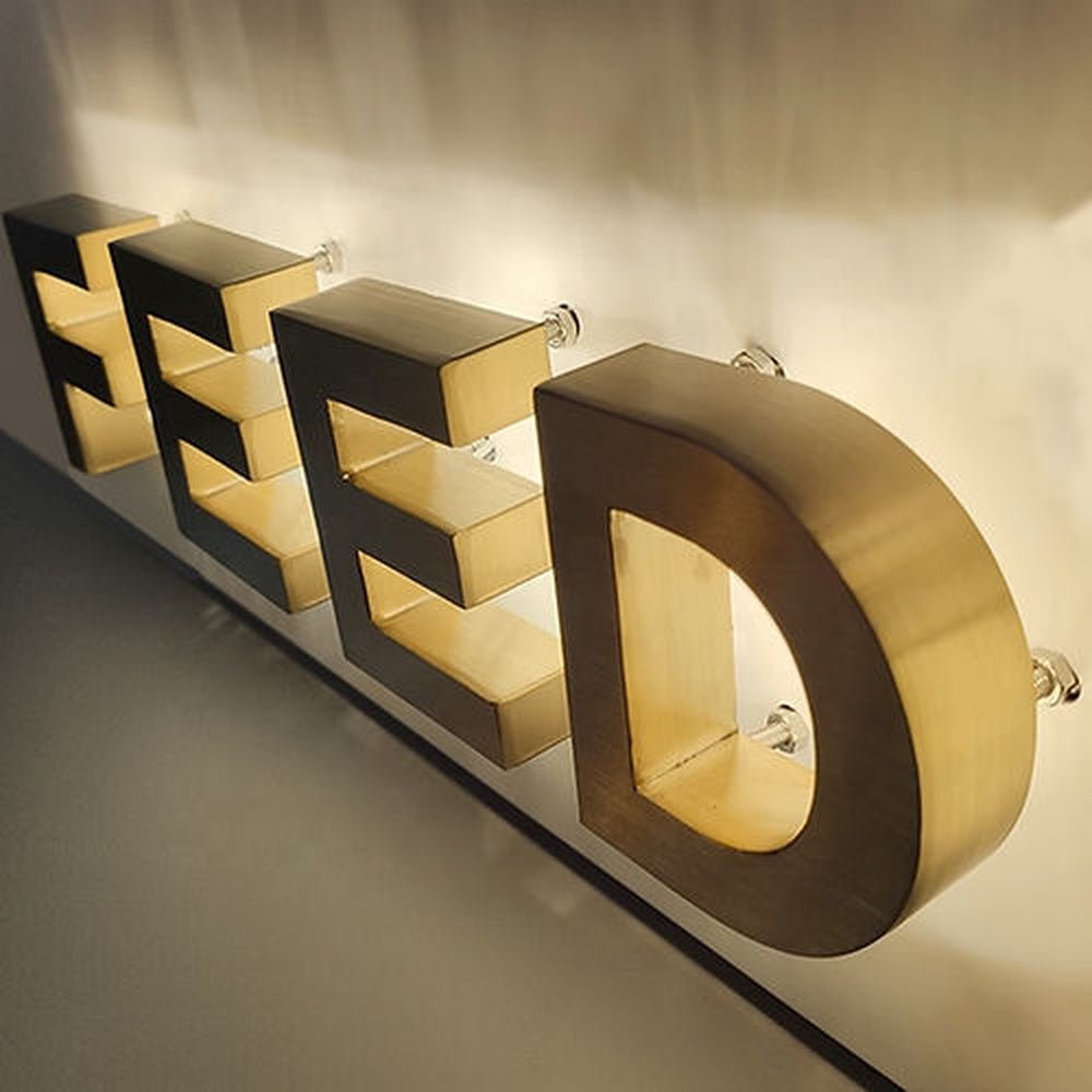 Feed 3D Backlit Channel Letters Led Light Sign - Shineneon