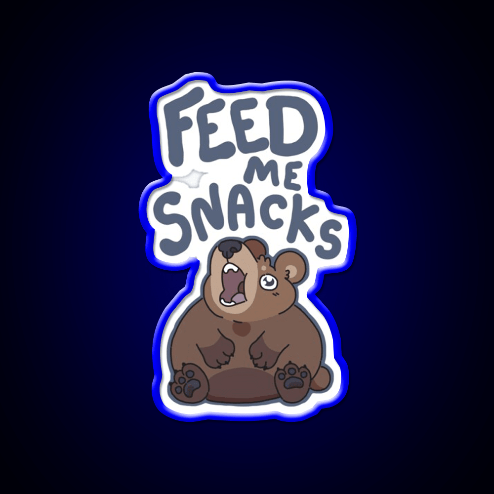 Feed Me Snacks Snack Food Led Neon Sign Rgb Color - Shineneon