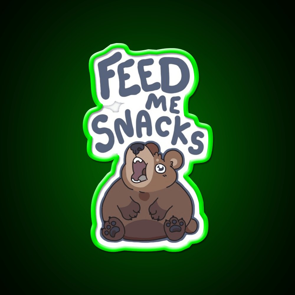 Feed Me Snacks Snack Food Led Neon Sign Rgb Color - Shineneon