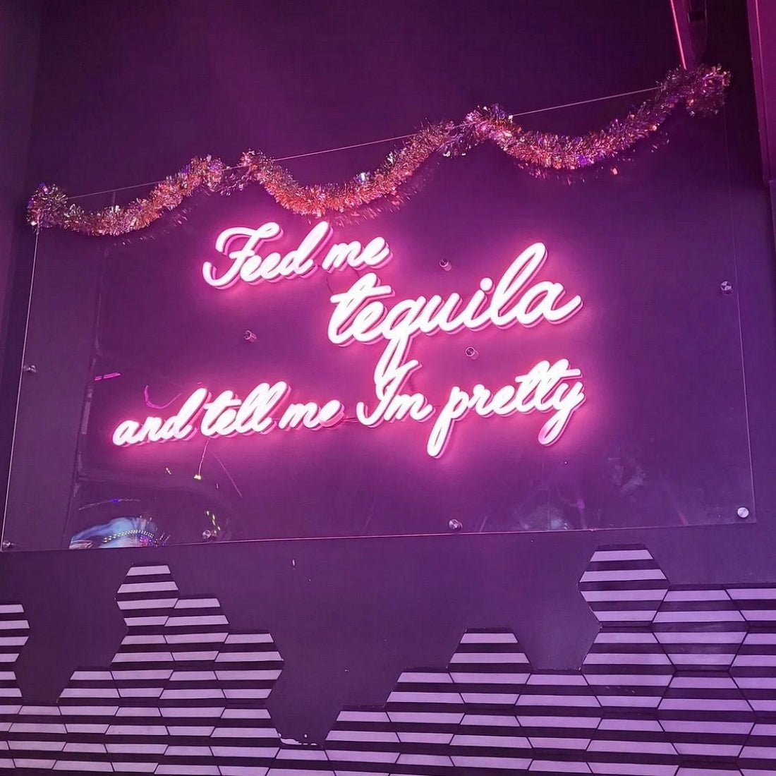 Feed Me Tequila And Tell Me Im Pretty Led Sign Business Neon Sign - Shineneon