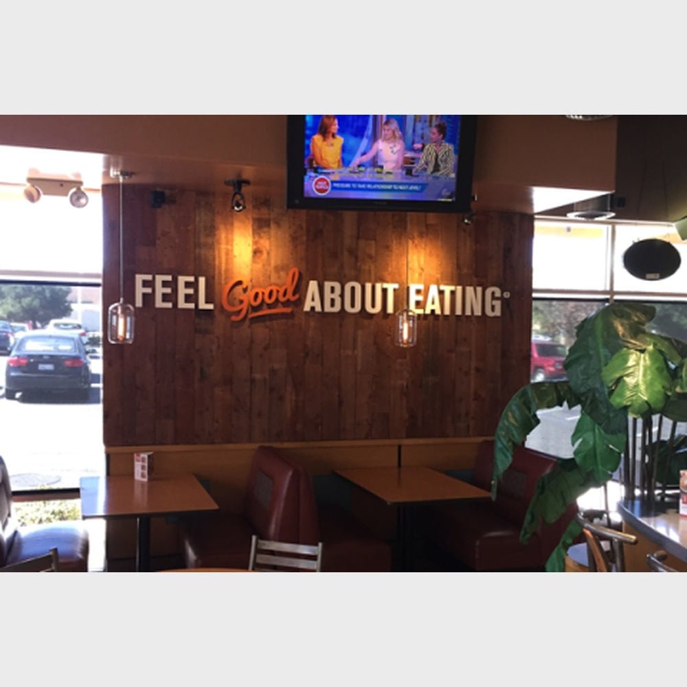 Feel Good About Eating 3D Backlit Channel Letters Led Light Sign - Shineneon