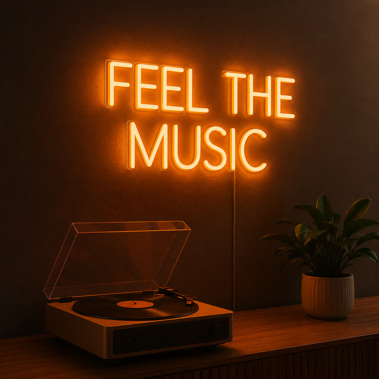 Feel The Music LED Neon Sign - 02 High-Converting Product Image
