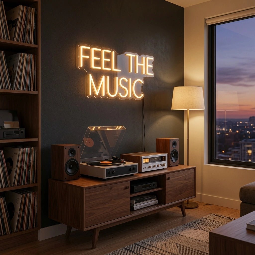 Feel The Music LED Neon Sign Wall Neon Sign - Shineneon