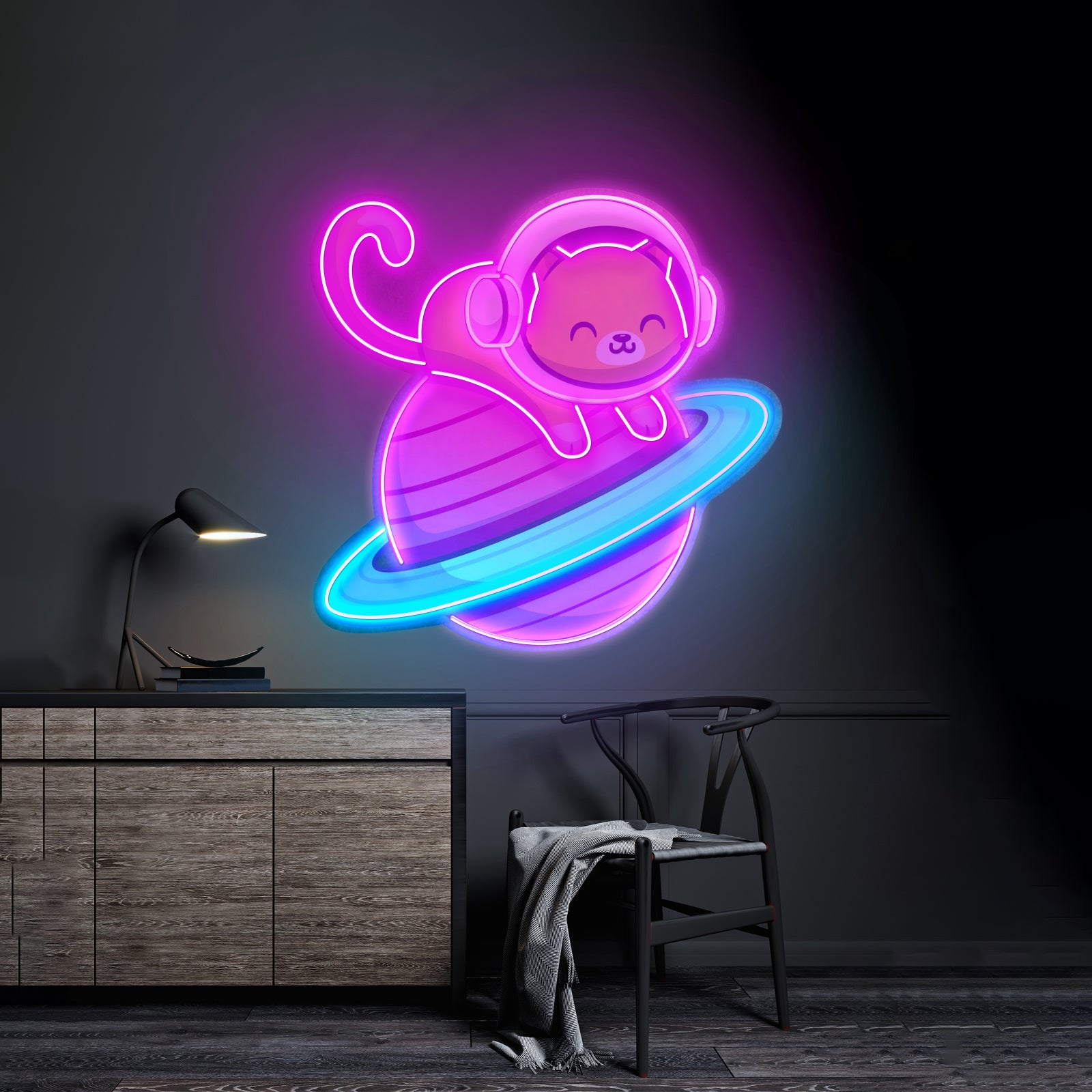 Feeline Astronaut Chilling Led Neon Sign Light Custom Led Signs