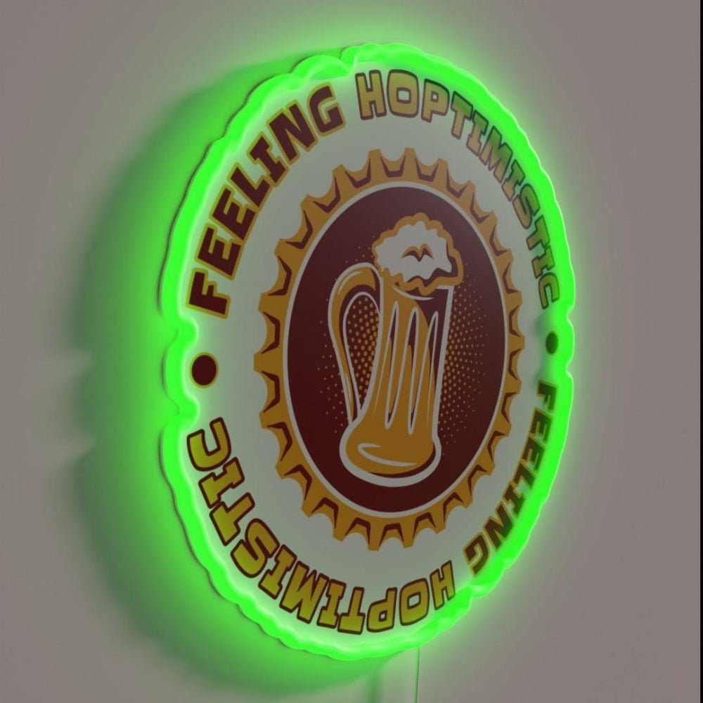 Feeling Hoptimistic Yellow Rgb Led Neon Sign - Shineneon