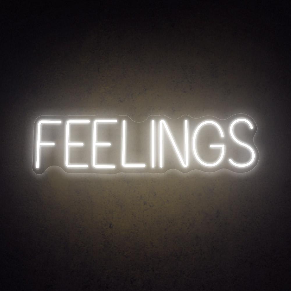Feelings Pink Led Neon Sign Modern Bedroom Wall Decor | Shineneon
