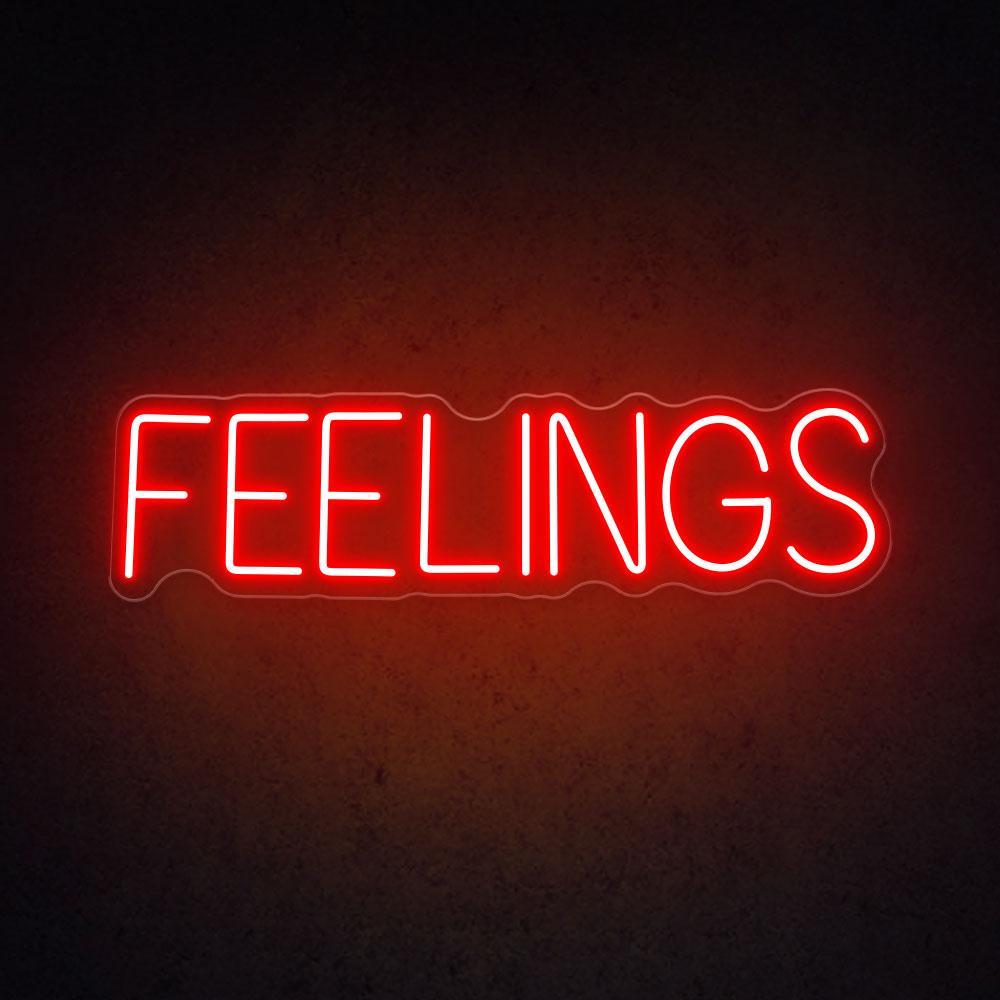 Feelings Pink Led Neon Sign Modern Bedroom Wall Decor | Shineneon