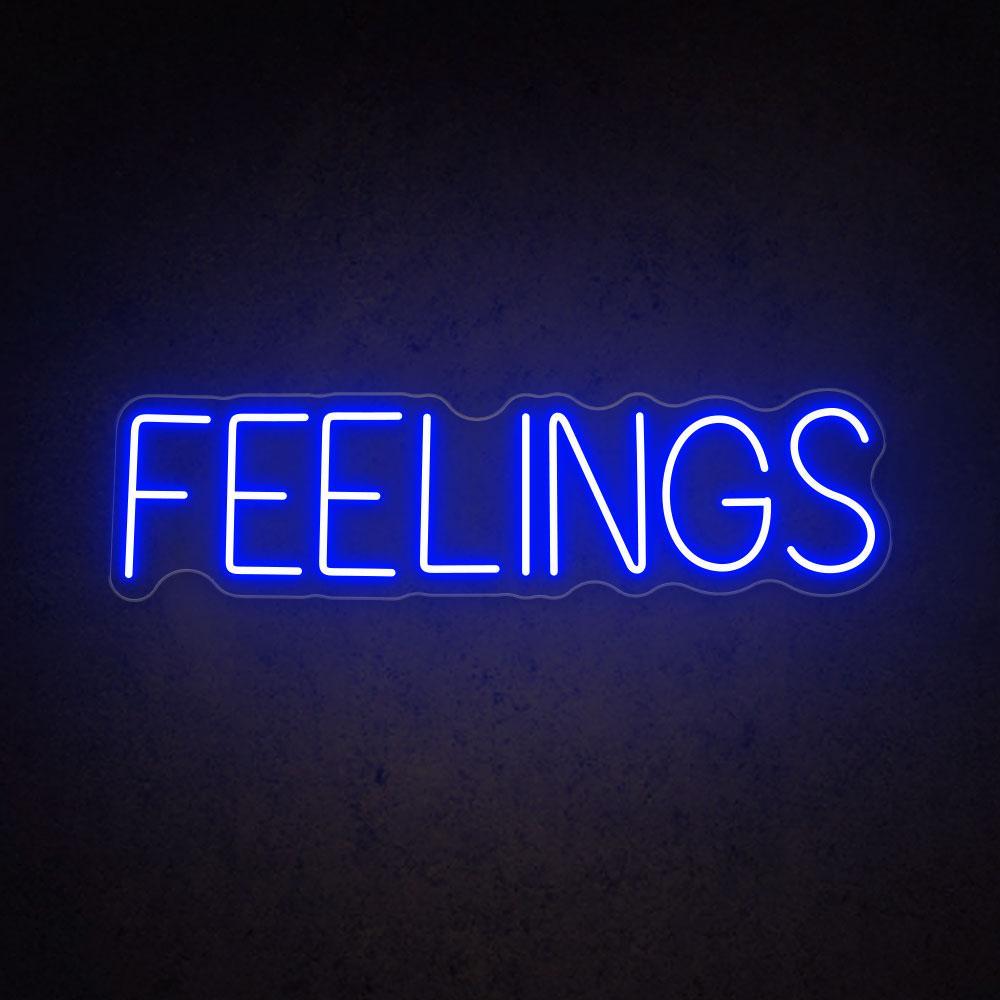 Feelings Pink Led Neon Sign Modern Bedroom Wall Decor | Shineneon