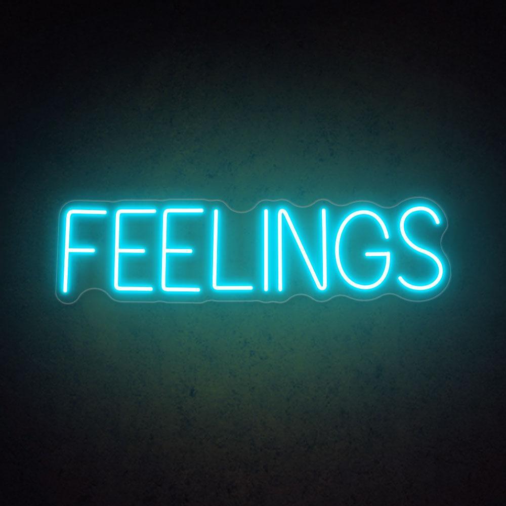 Feelings Pink Led Neon Sign Modern Bedroom Wall Decor | Shineneon