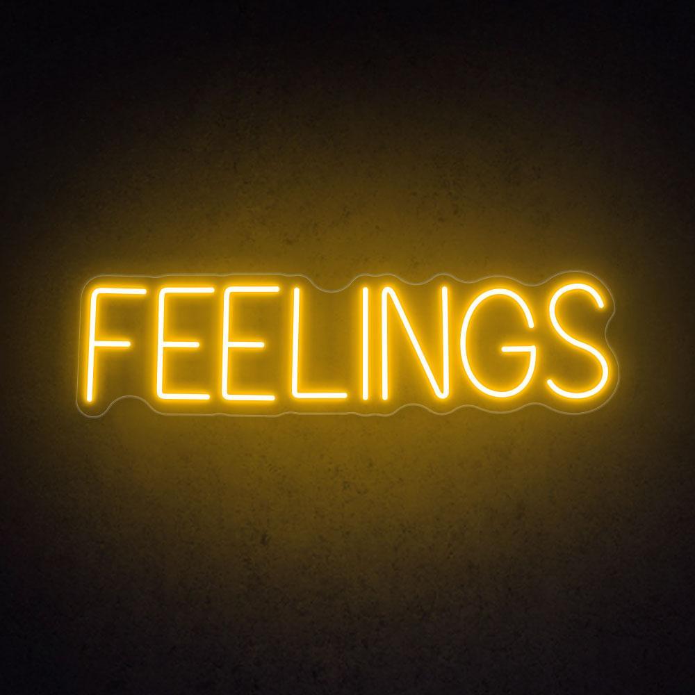 Feelings Pink Led Neon Sign Modern Bedroom Wall Decor | Shineneon