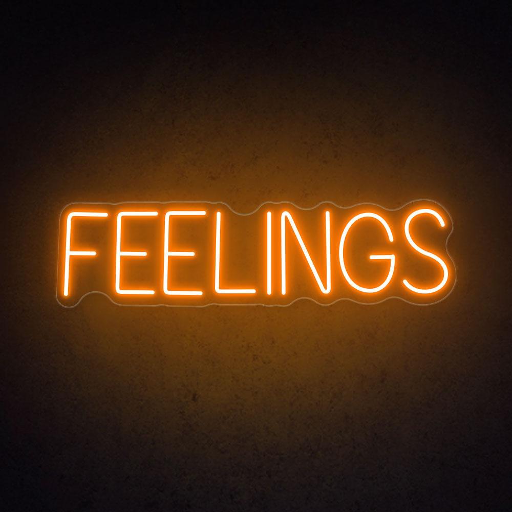 Feelings Pink Led Neon Sign Modern Bedroom Wall Decor | Shineneon