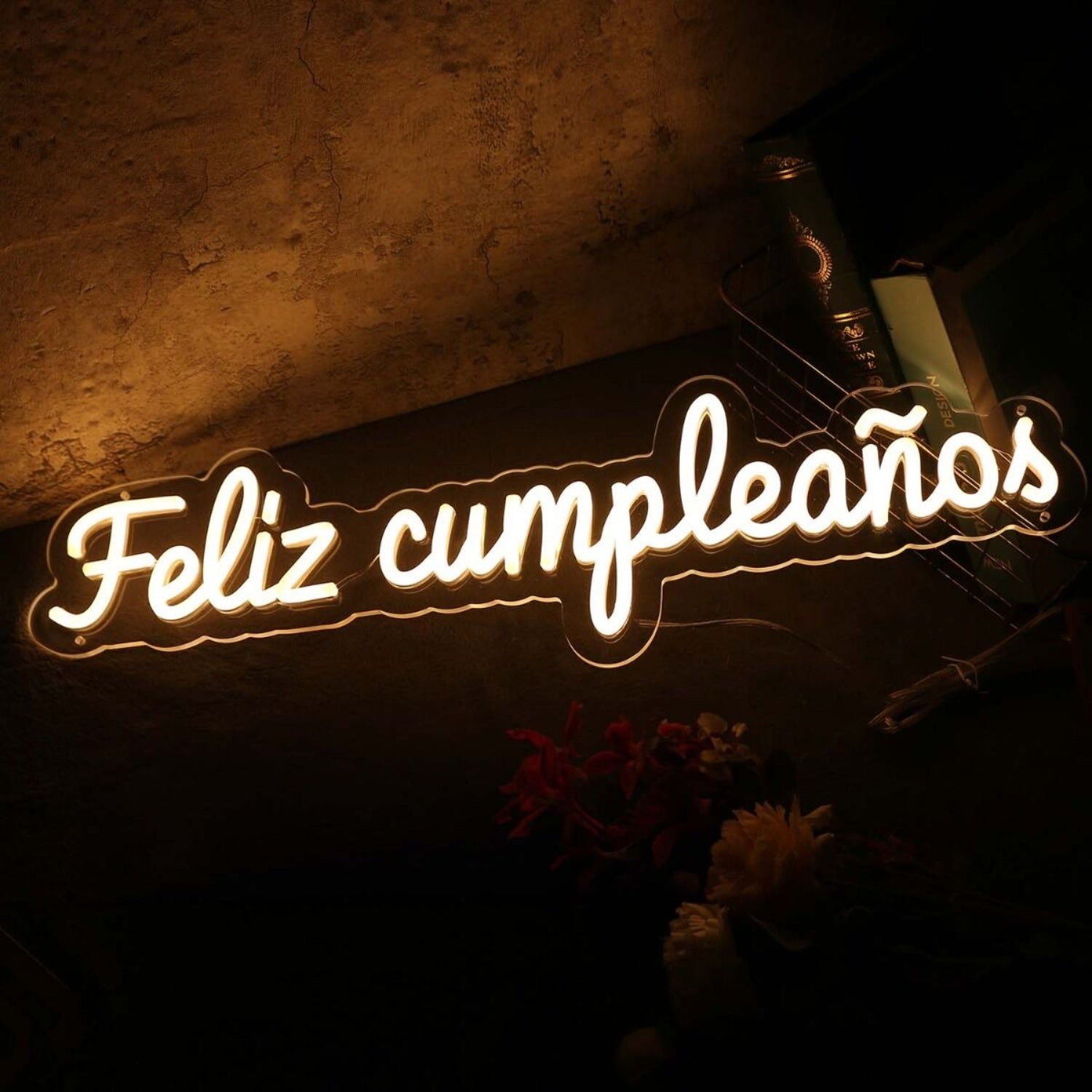 Feliz Cumpleanos Yellow Neon Sign | Shineneon