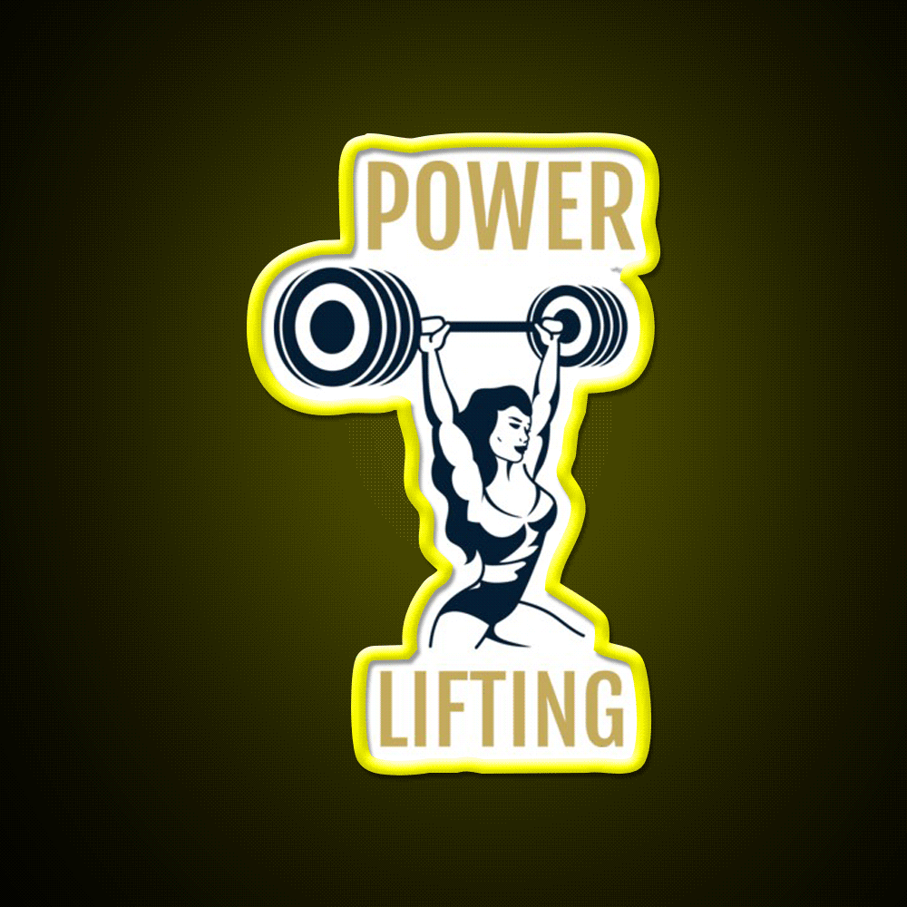 Female Powerlifter Gym Fitness Led Neon Sign Rgb Color