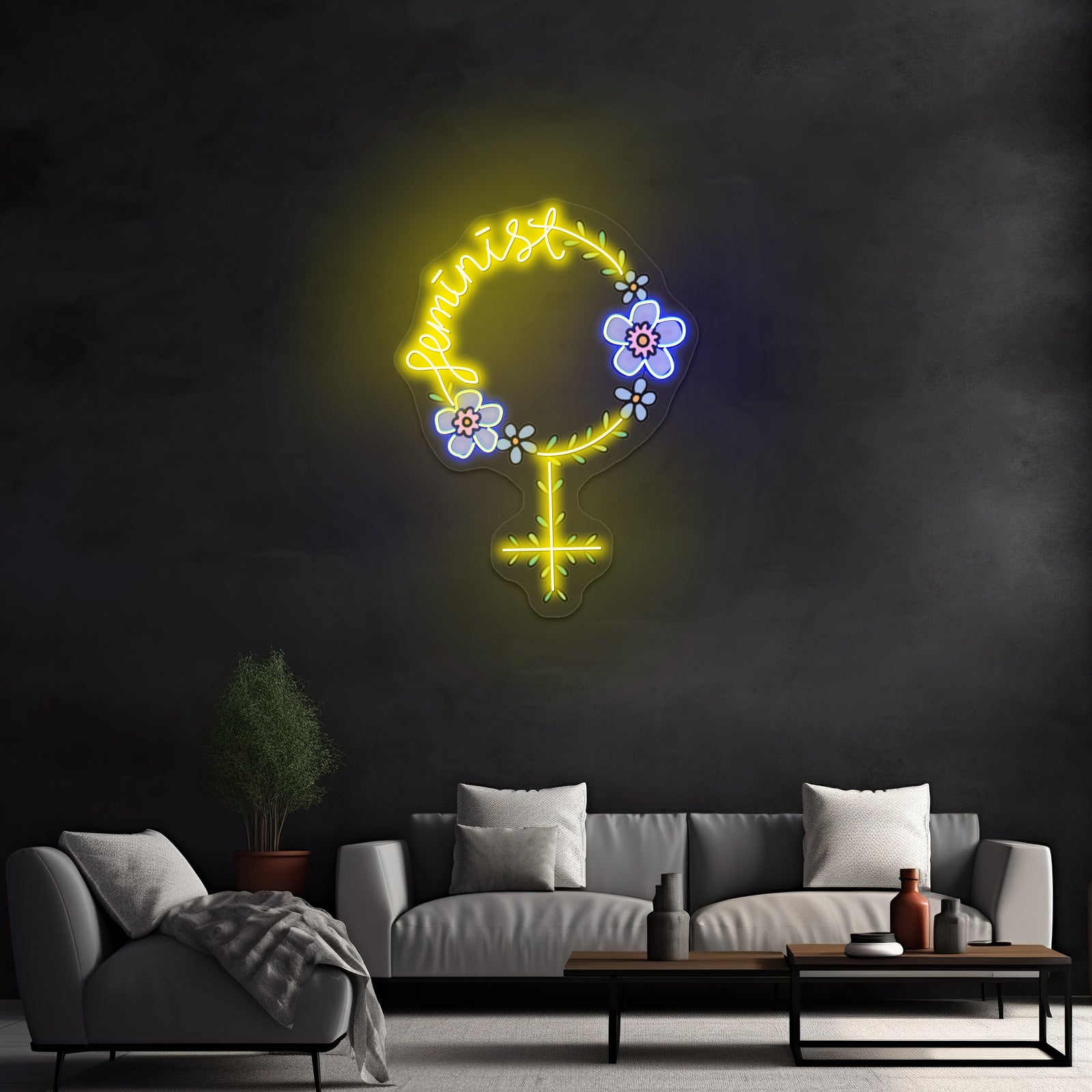 Feminist Light Up Signs For Room