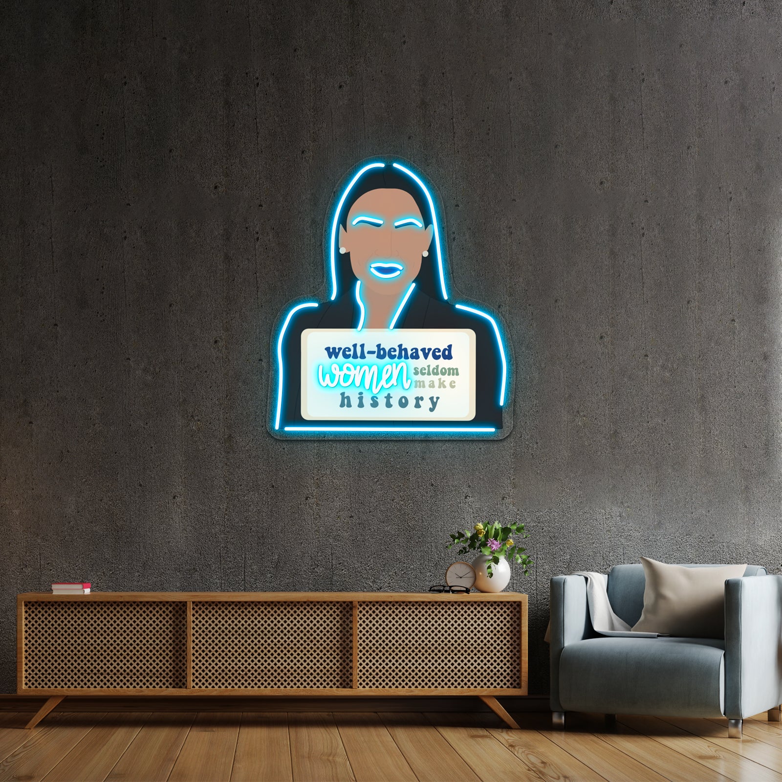 Feminist Wellbehaved Women Aoc Artwork Custom Neon Led Sign | Shineneon