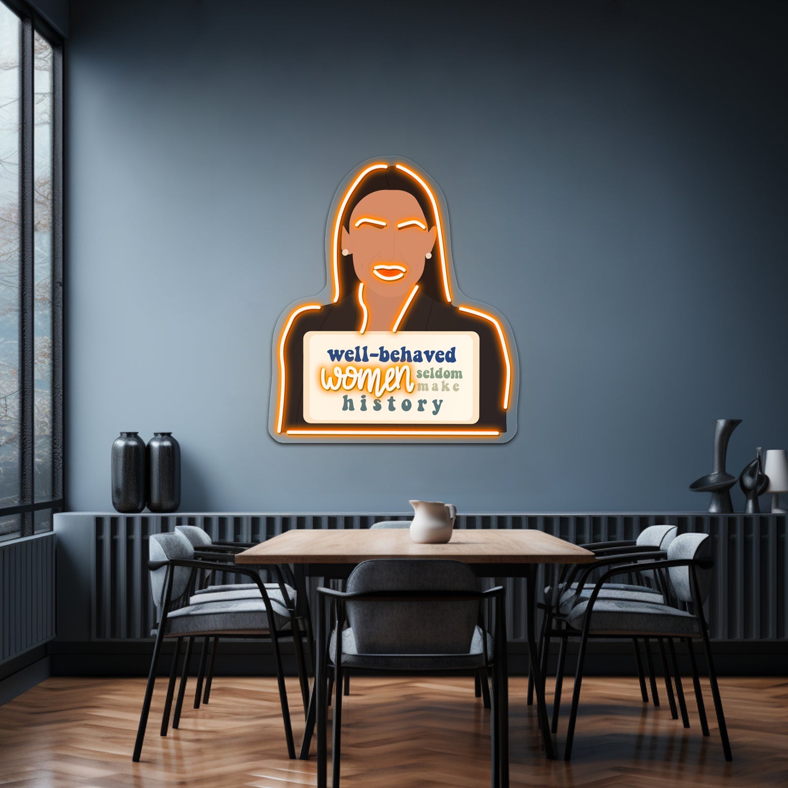 Feminist Wellbehaved Women Aoc Artwork Custom Neon Led Sign | Shineneon