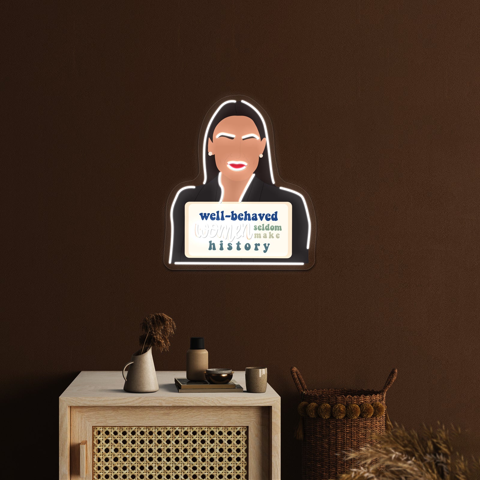 Feminist Wellbehaved Women Aoc Artwork Custom Neon Led Sign | Shineneon