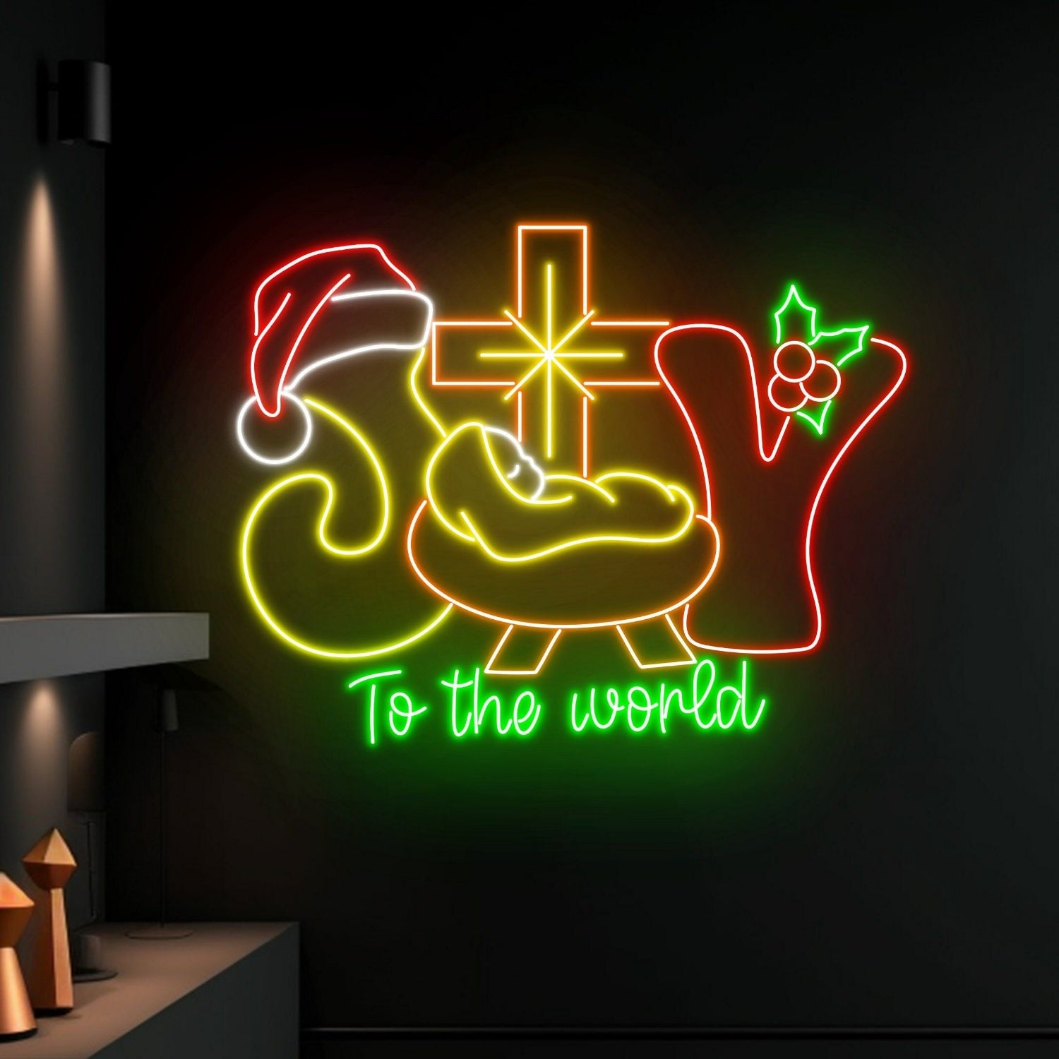 Festive Season Joy To The World Led Neon Sign | Shineneon