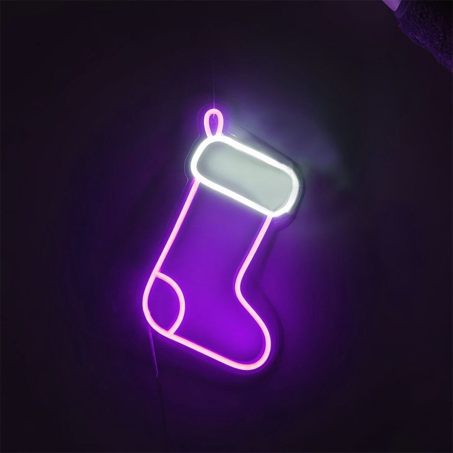 Festive Stocking Glow Neon Sign | Shineneon