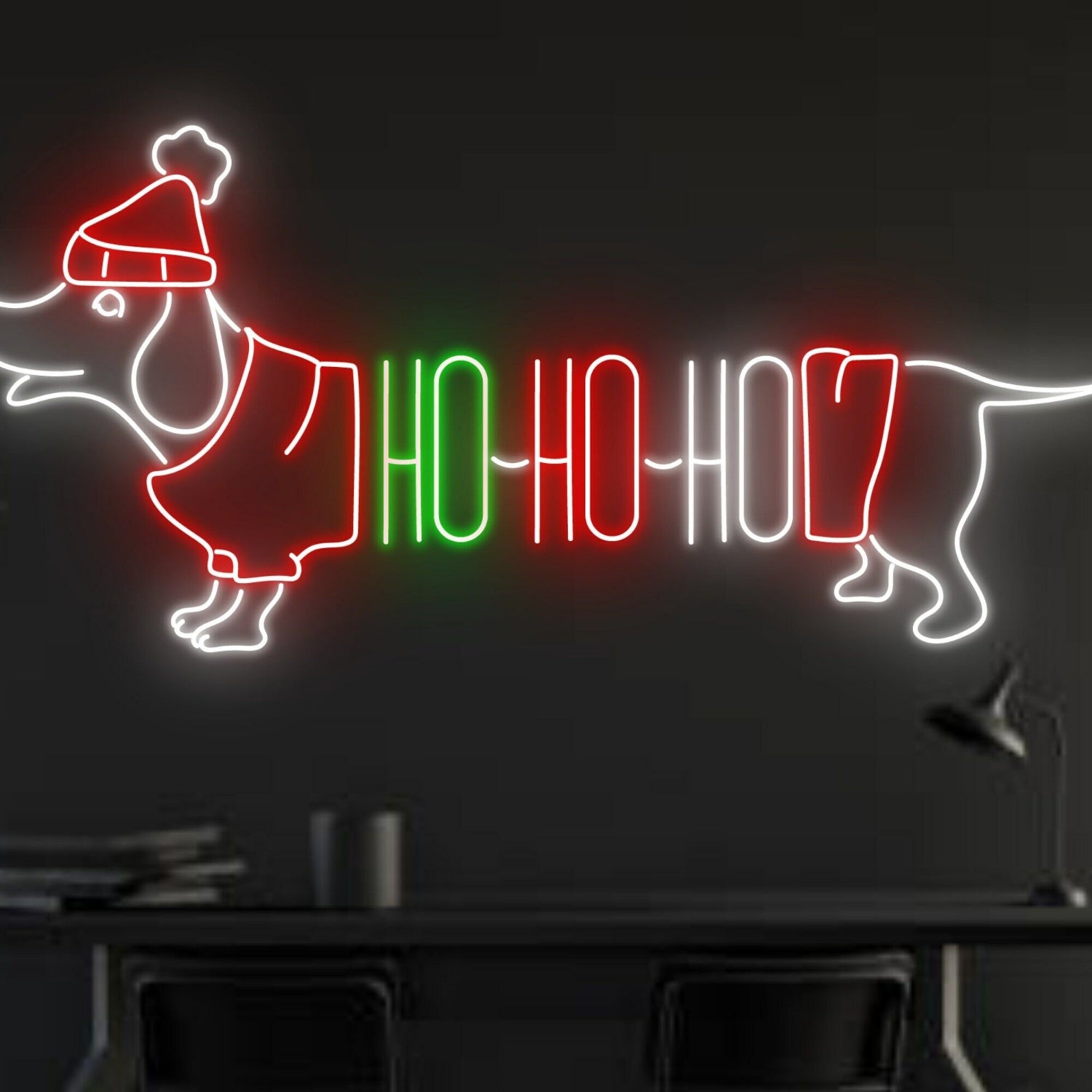 Festivities Hohoho Dachshund Led Neon Sign | Shineneon