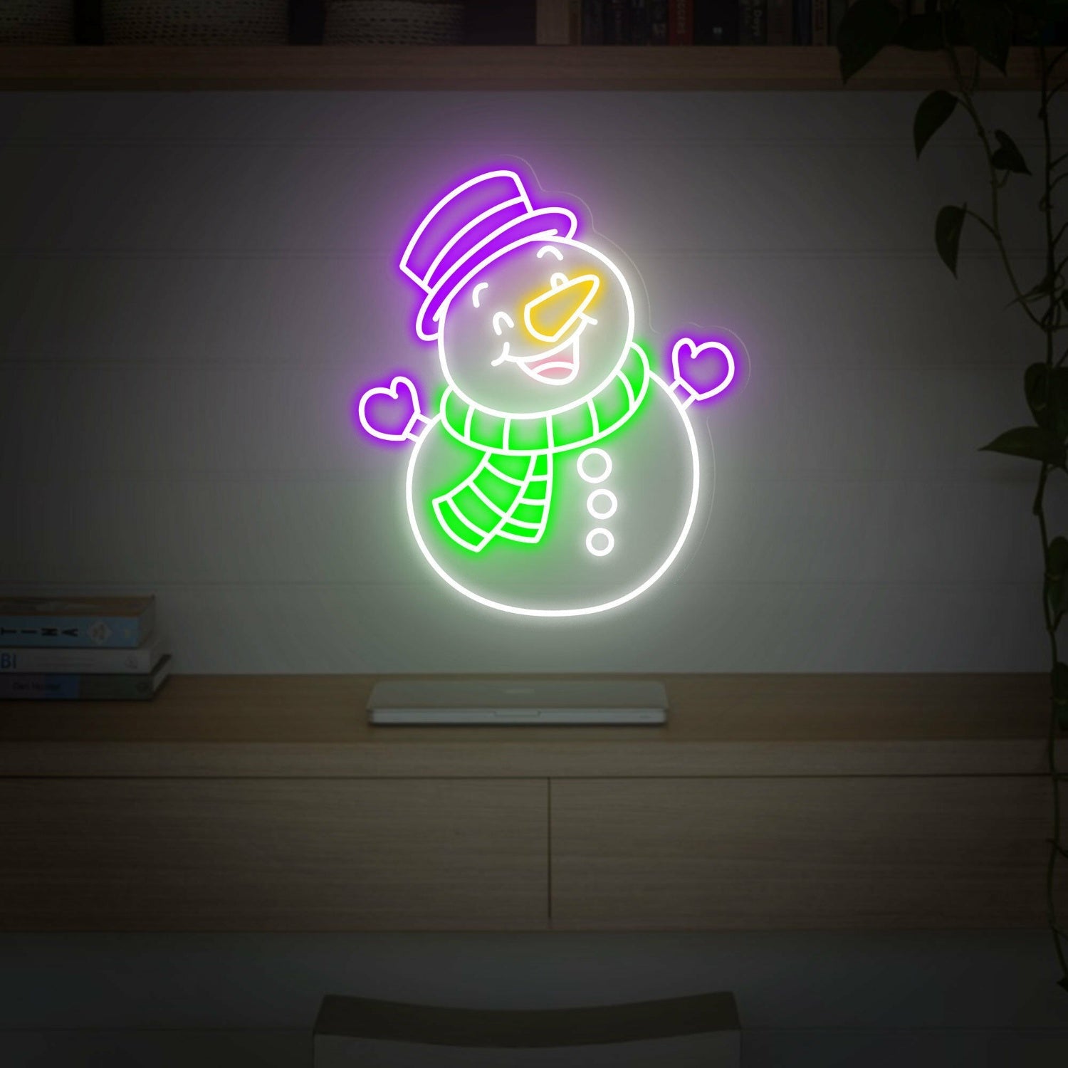 Festivities Snowman Led Neon Sign Wall Art - Shineneon