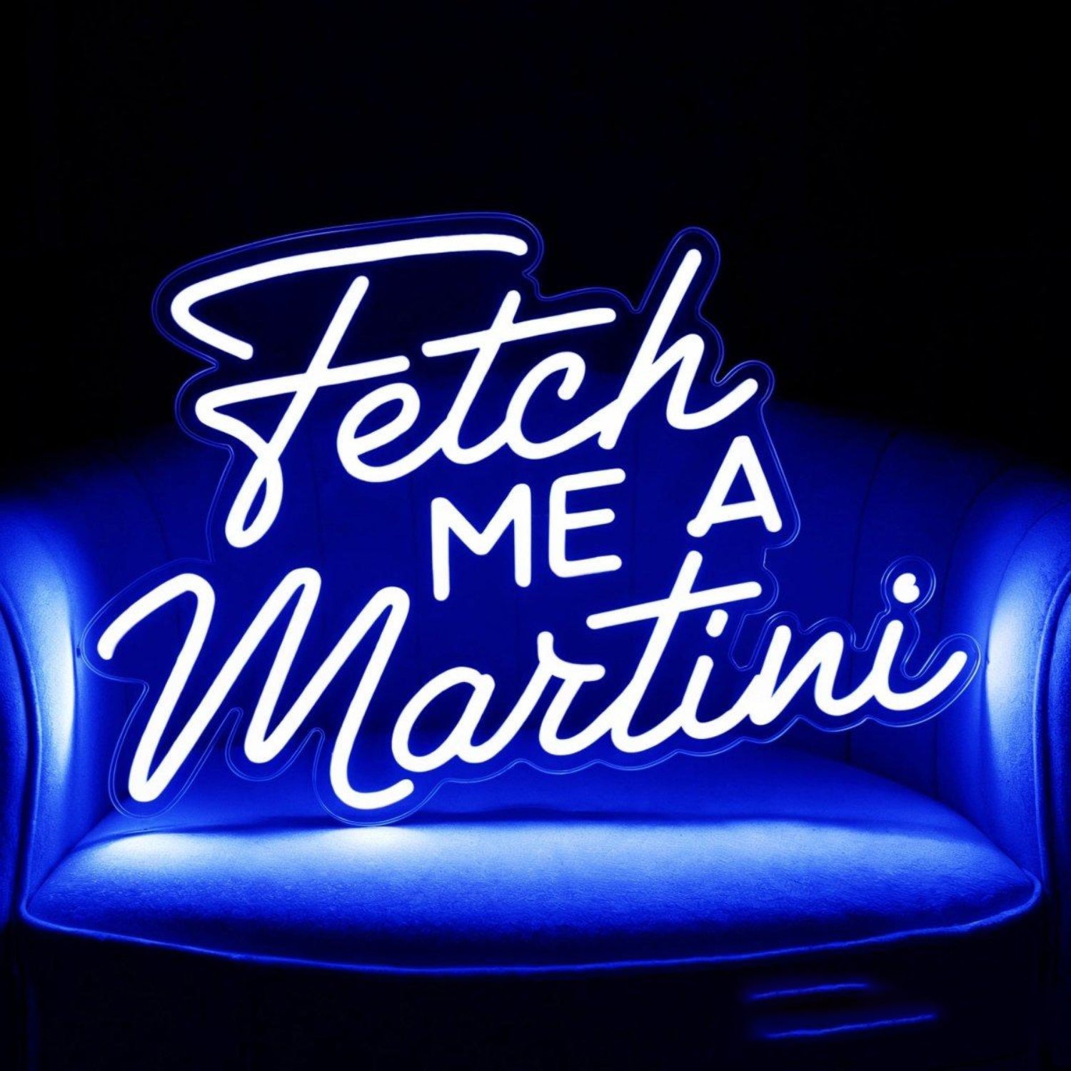 Fetch Me A Martini White Led Neon Sign Elegant Cocktail Lounge Decor | Shineneon