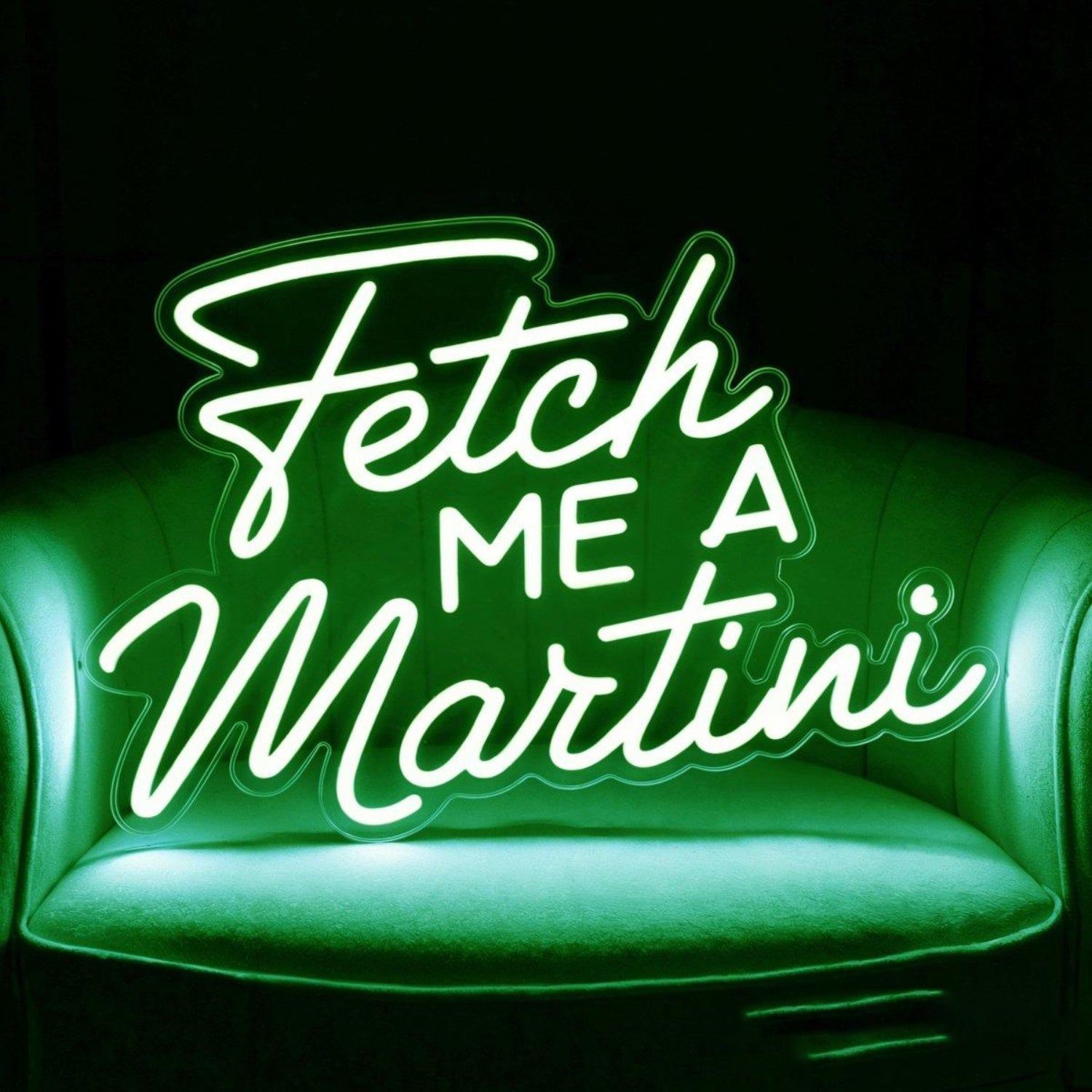 Fetch Me A Martini White Led Neon Sign Elegant Cocktail Lounge Decor | Shineneon