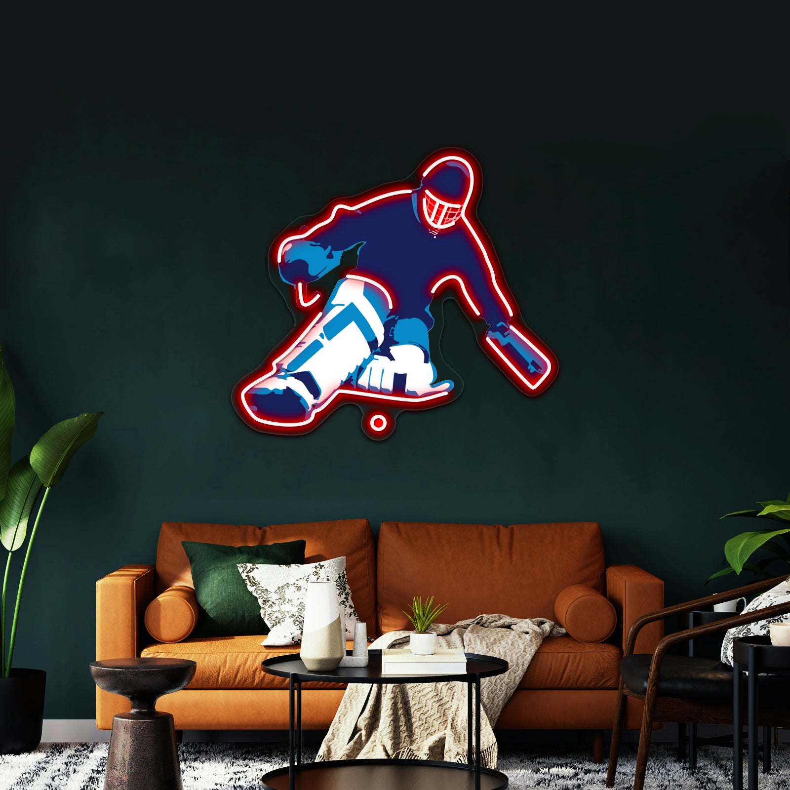 Fieldhockey Goalie Artwork Custom Neon Led Sign - Custom LED neon sign front view