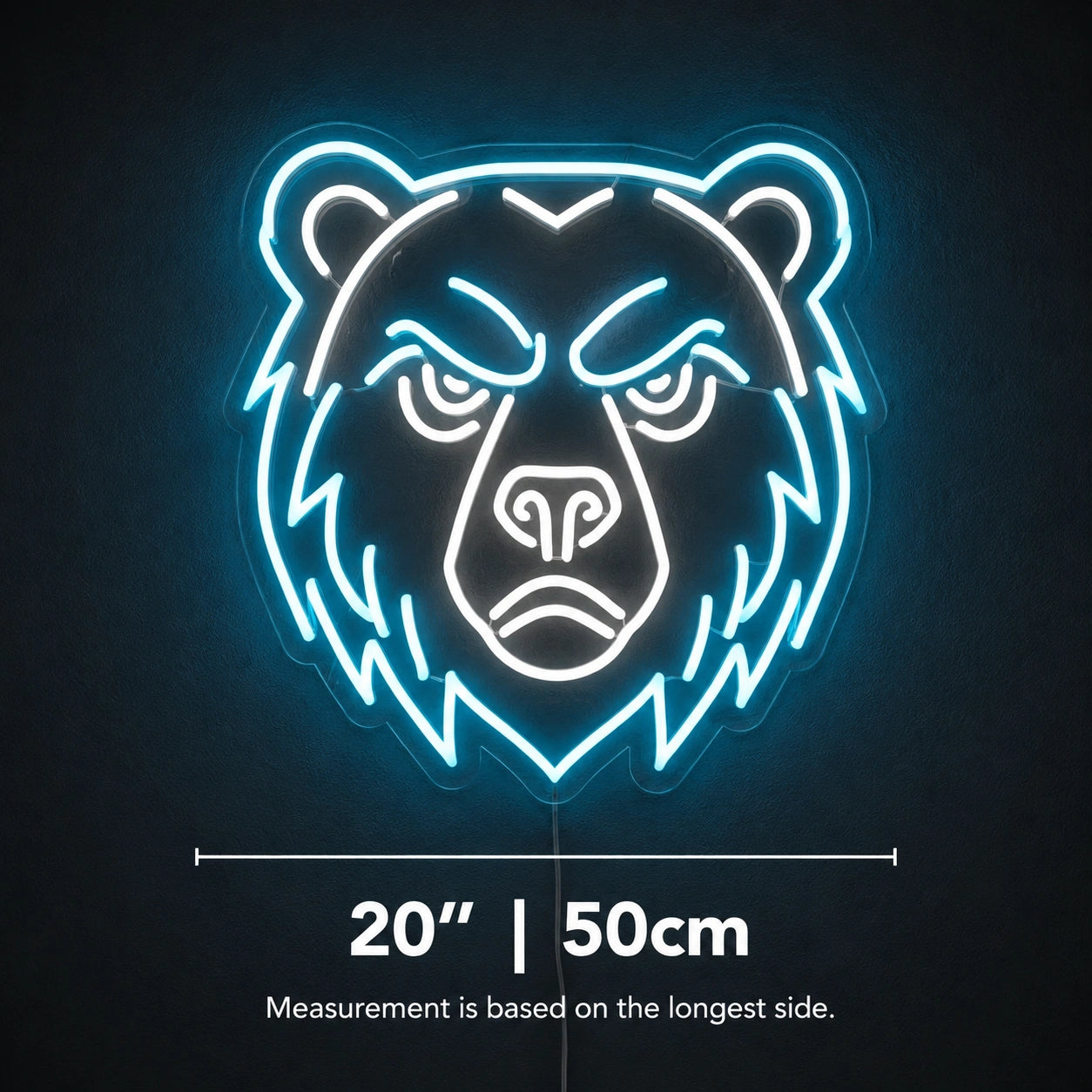 Fierce Bear Head Neon Sign LED Neon Sign size image