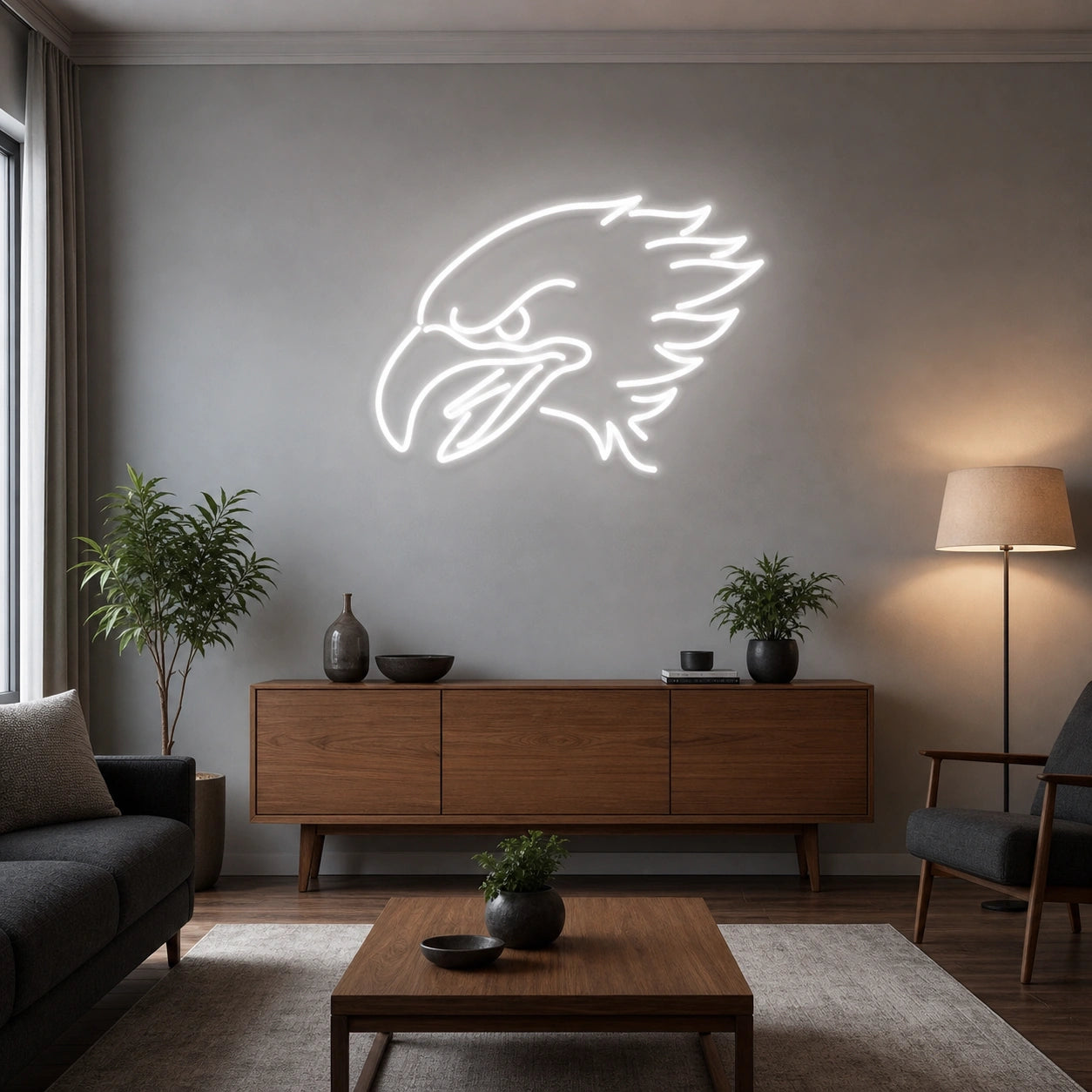 Fierce Eagle LED Neon Sign Home Bar Wall Decoration size image