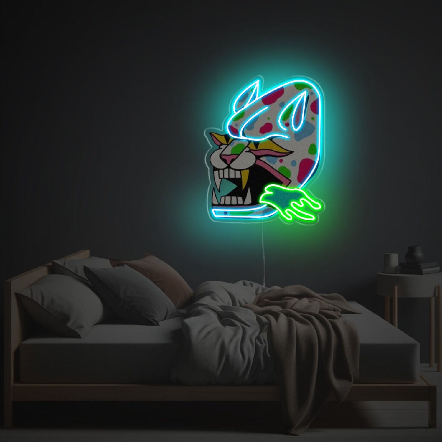 Fiercely Leopard Man Led Neon Acrylic Artwork | Shineneon