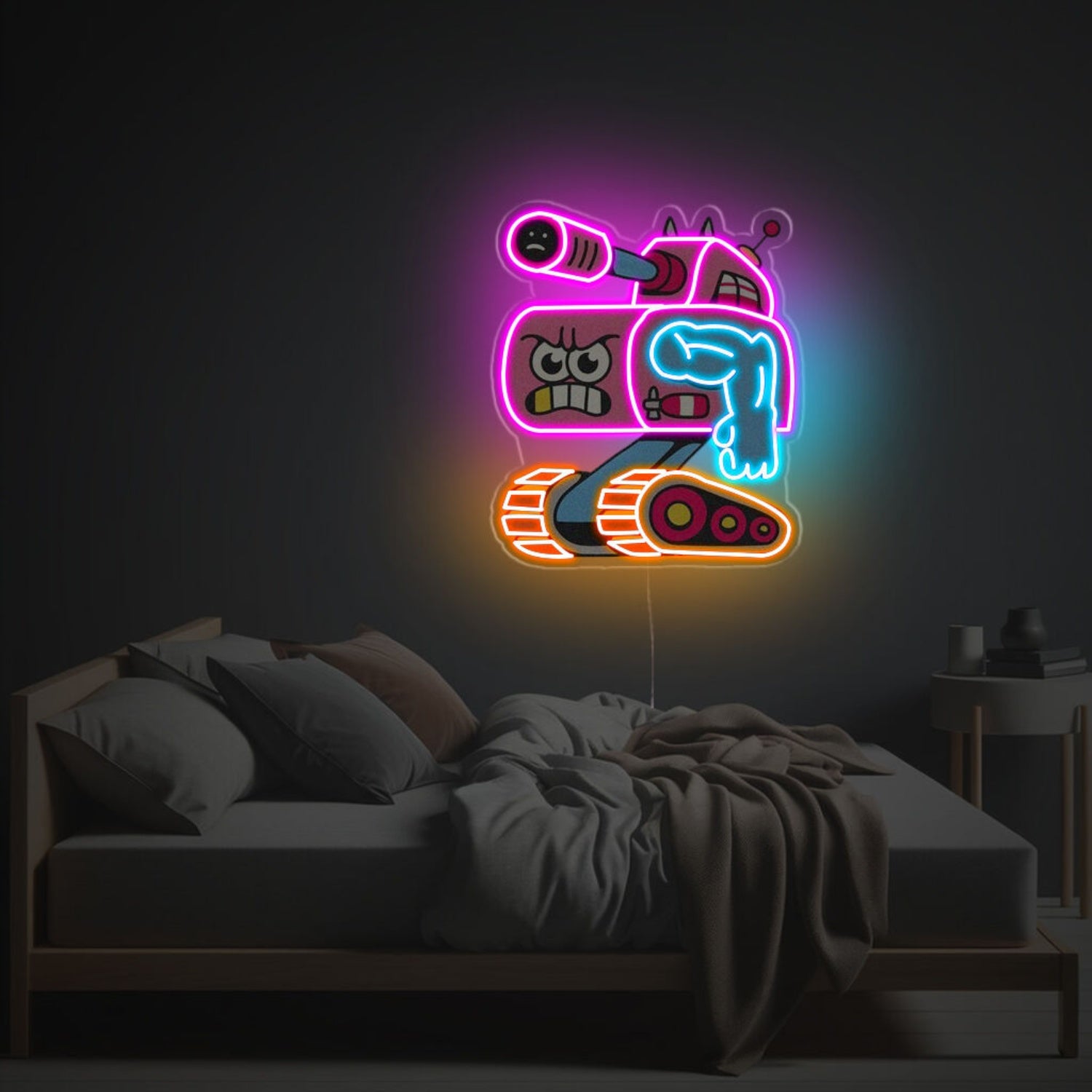 Fiercely Tank Man Led Neon Acrylic Artwork | Shineneon