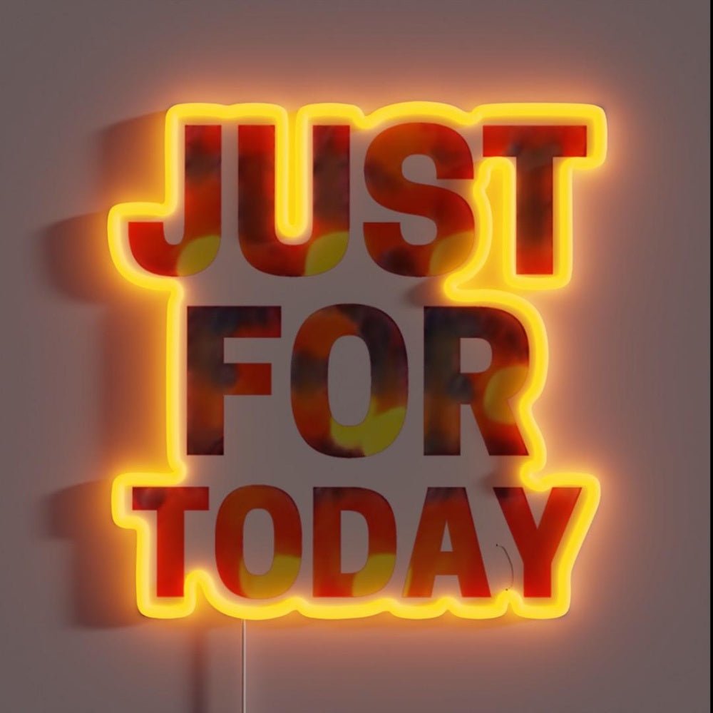Fiery Psychedelic Just For Today Recovery Rgb Led Neon Sign - Shineneon
