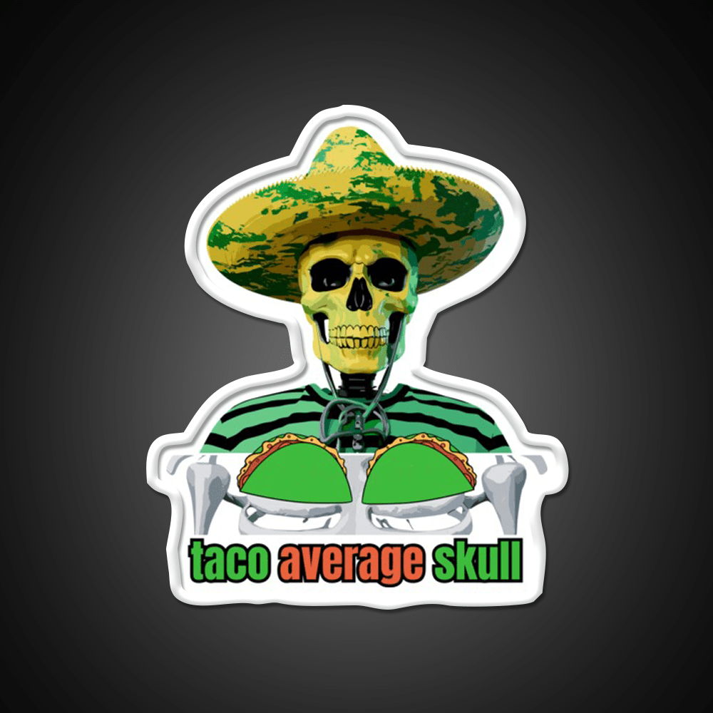 Fiesta 5 De Mayo Mexico Snap Skull Taco Led Neon Sign Rgb Color - Shineneon