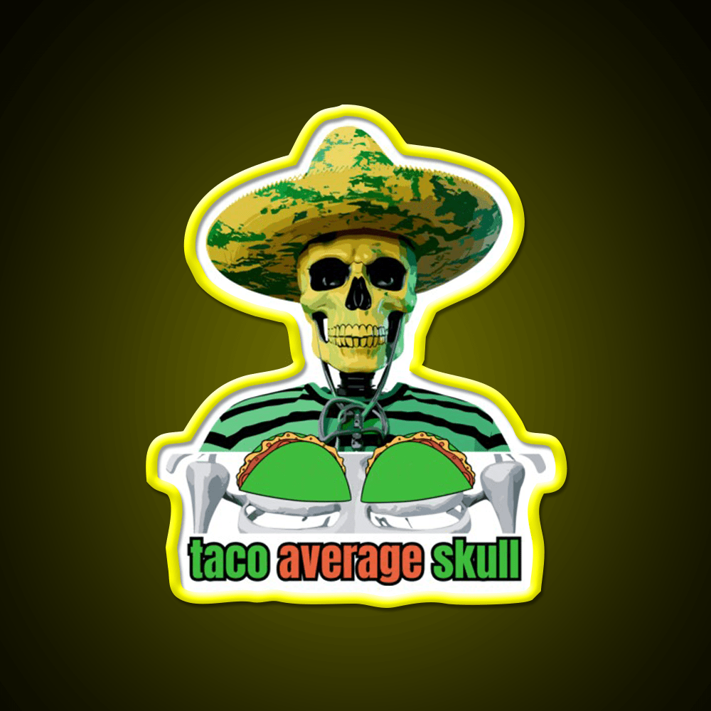 Fiesta 5 De Mayo Mexico Snap Skull Taco Led Neon Sign Rgb Color - Shineneon
