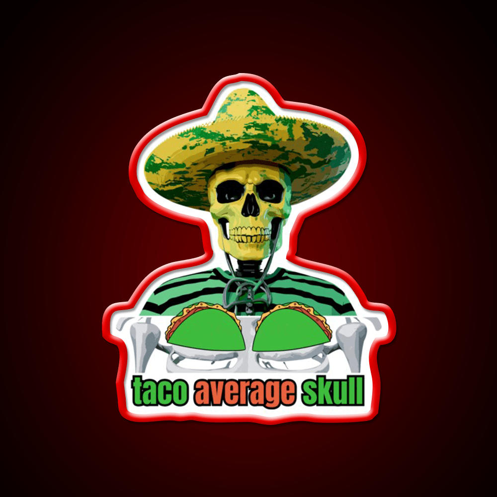 Fiesta 5 De Mayo Mexico Snap Skull Taco Led Neon Sign Rgb Color - Shineneon