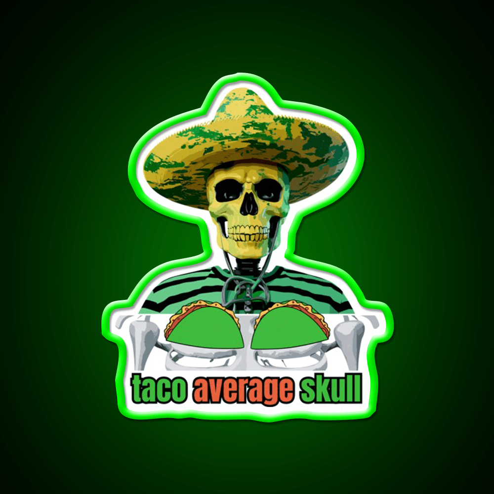 Fiesta 5 De Mayo Mexico Snap Skull Taco Led Neon Sign Rgb Color - Shineneon