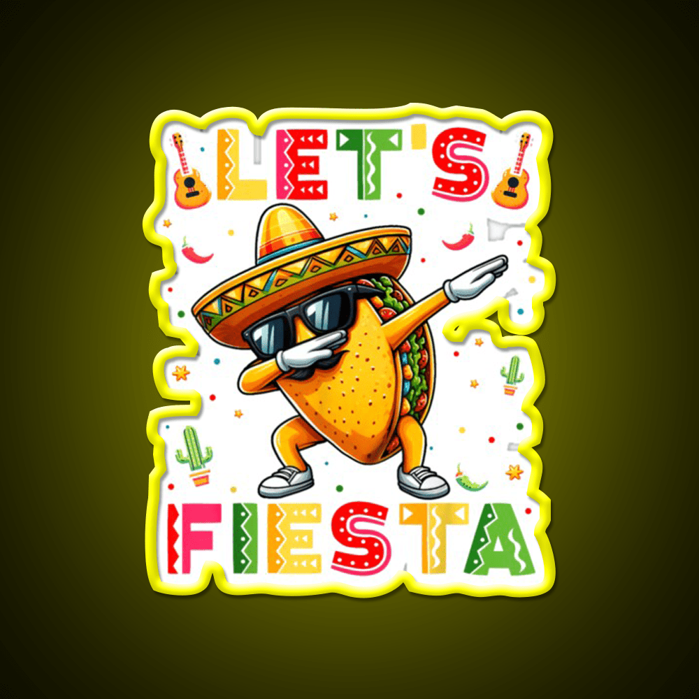 Fiesta Squad Taco Cinco De Mayo Boys Men Kids Taco Led Neon Sign Rgb Color - Shineneon