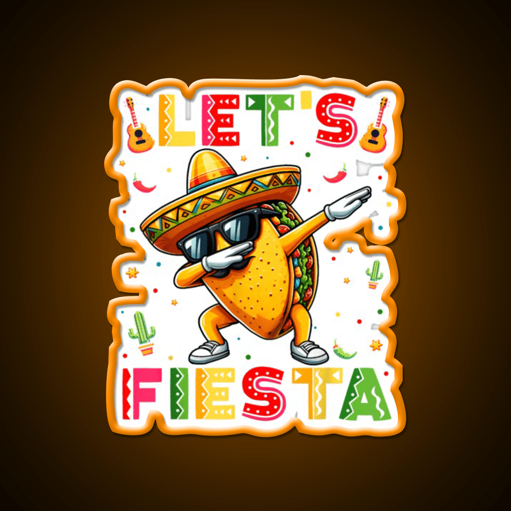 Fiesta Squad Taco Cinco De Mayo Boys Men Kids Taco Led Neon Sign Rgb Color - Shineneon