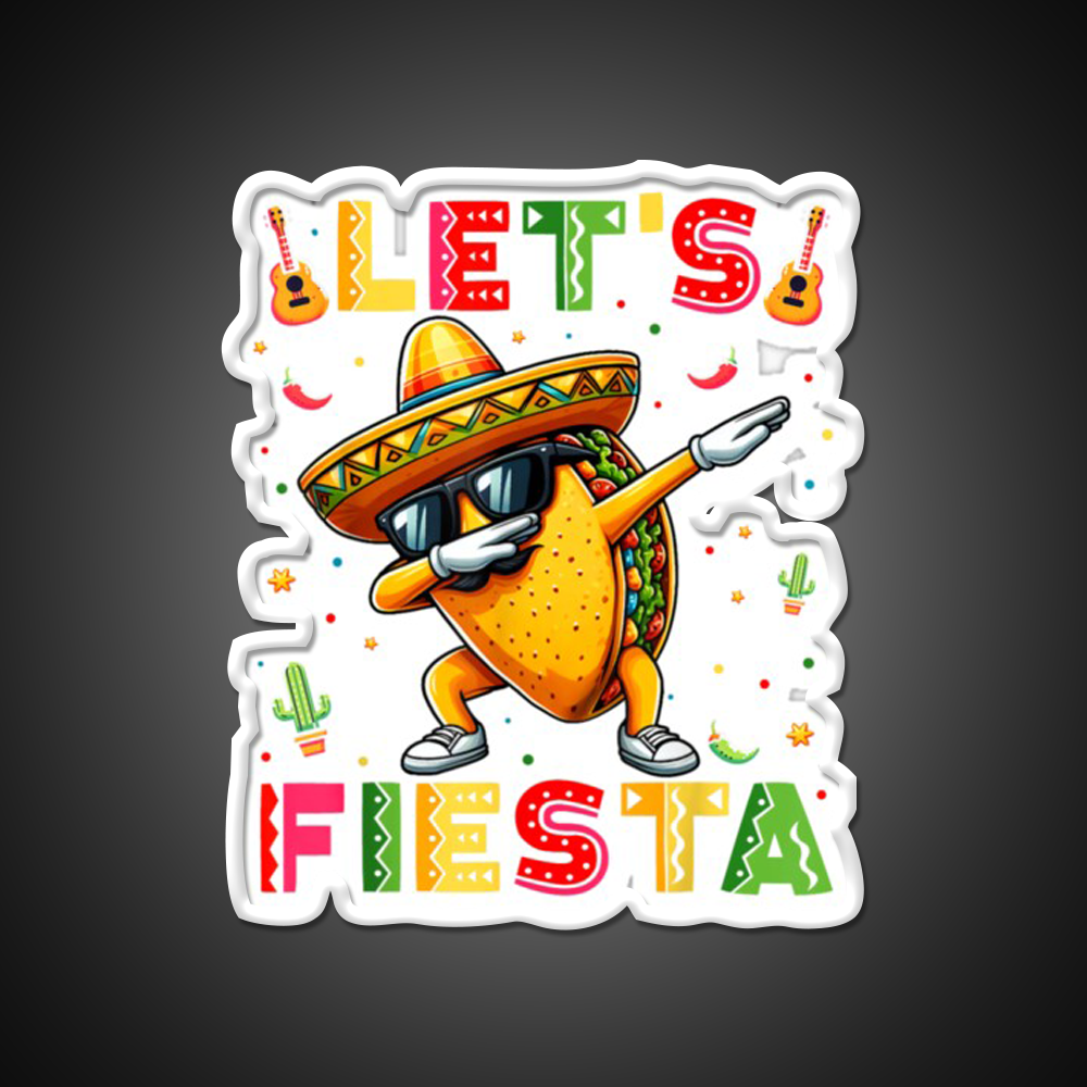 Fiesta Squad Taco Cinco De Mayo Boys Men Kids Taco Led Neon Sign Rgb Color