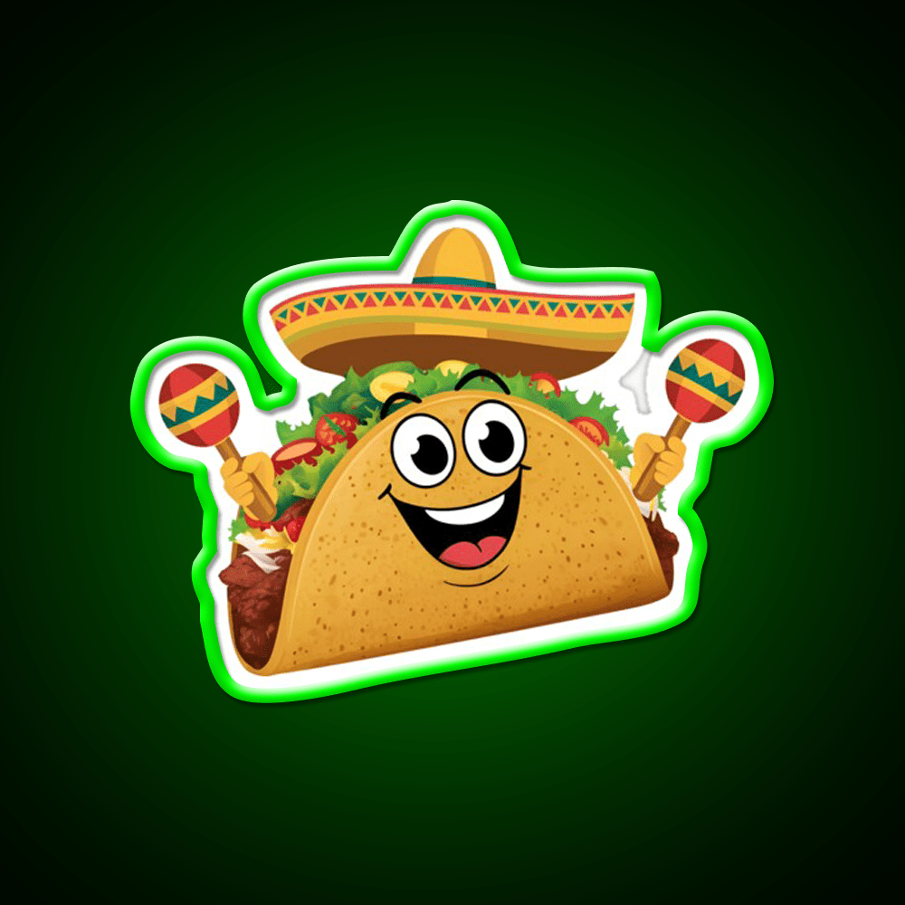 Fiesta Taco Led Neon Sign Mexican Food Sign Rgb Color - Shineneon