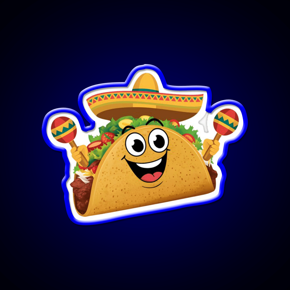 Fiesta Taco Led Neon Sign Mexican Food Sign Rgb Color - Shineneon