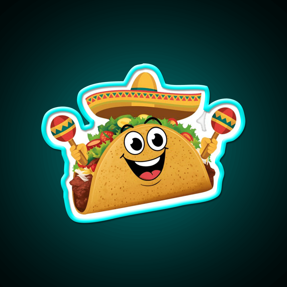 Fiesta Taco Led Neon Sign Mexican Food Sign Rgb Color - Shineneon