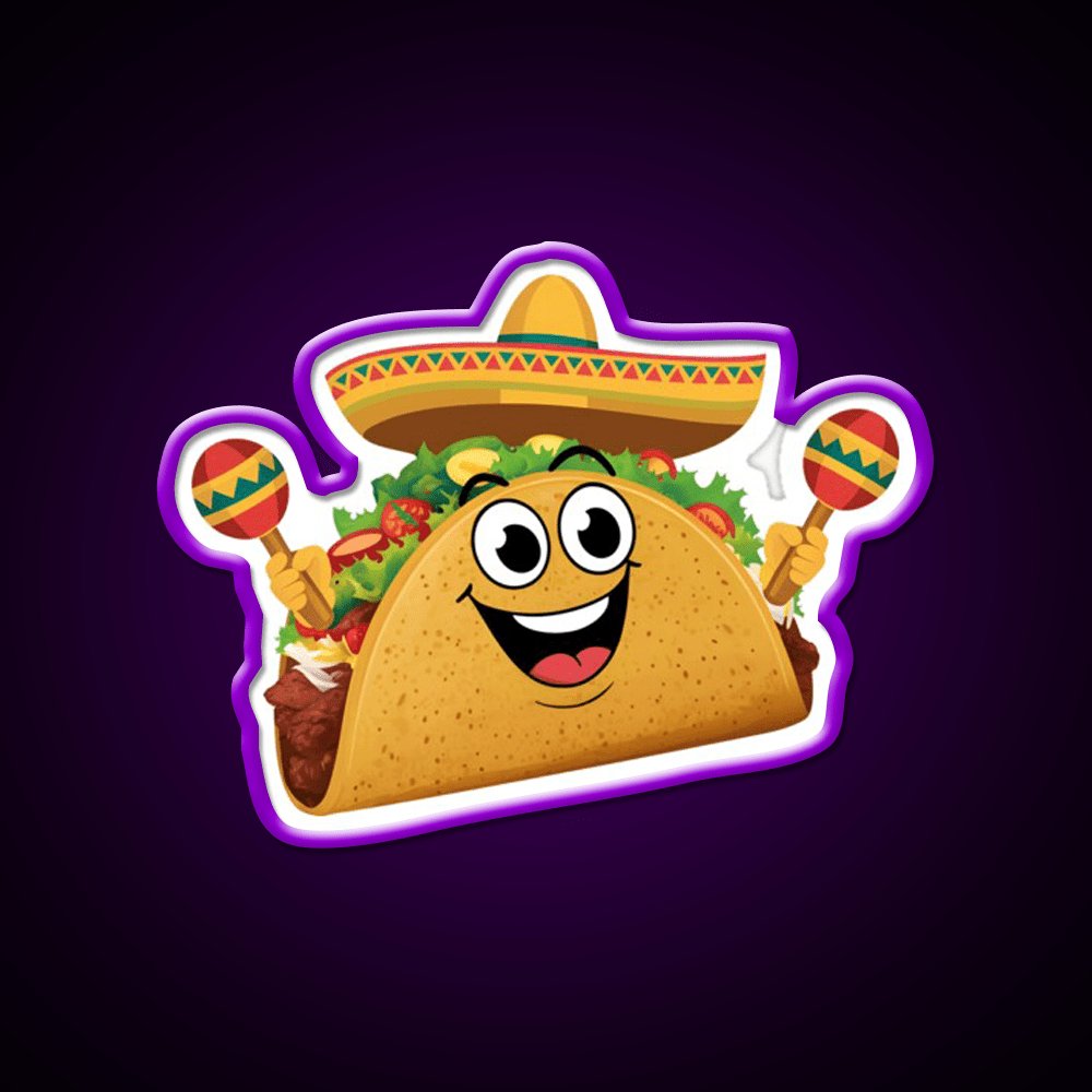 Fiesta Taco Led Neon Sign Mexican Food Sign Rgb Color - Shineneon