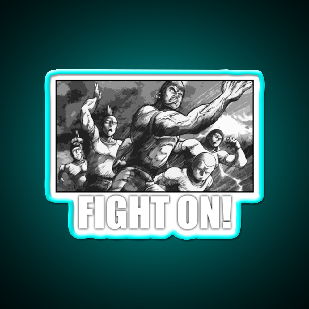 Fight On Gym Fitness Led Neon Sign Rgb Color