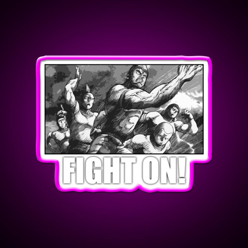 Fight On Gym Fitness Led Neon Sign Rgb Color